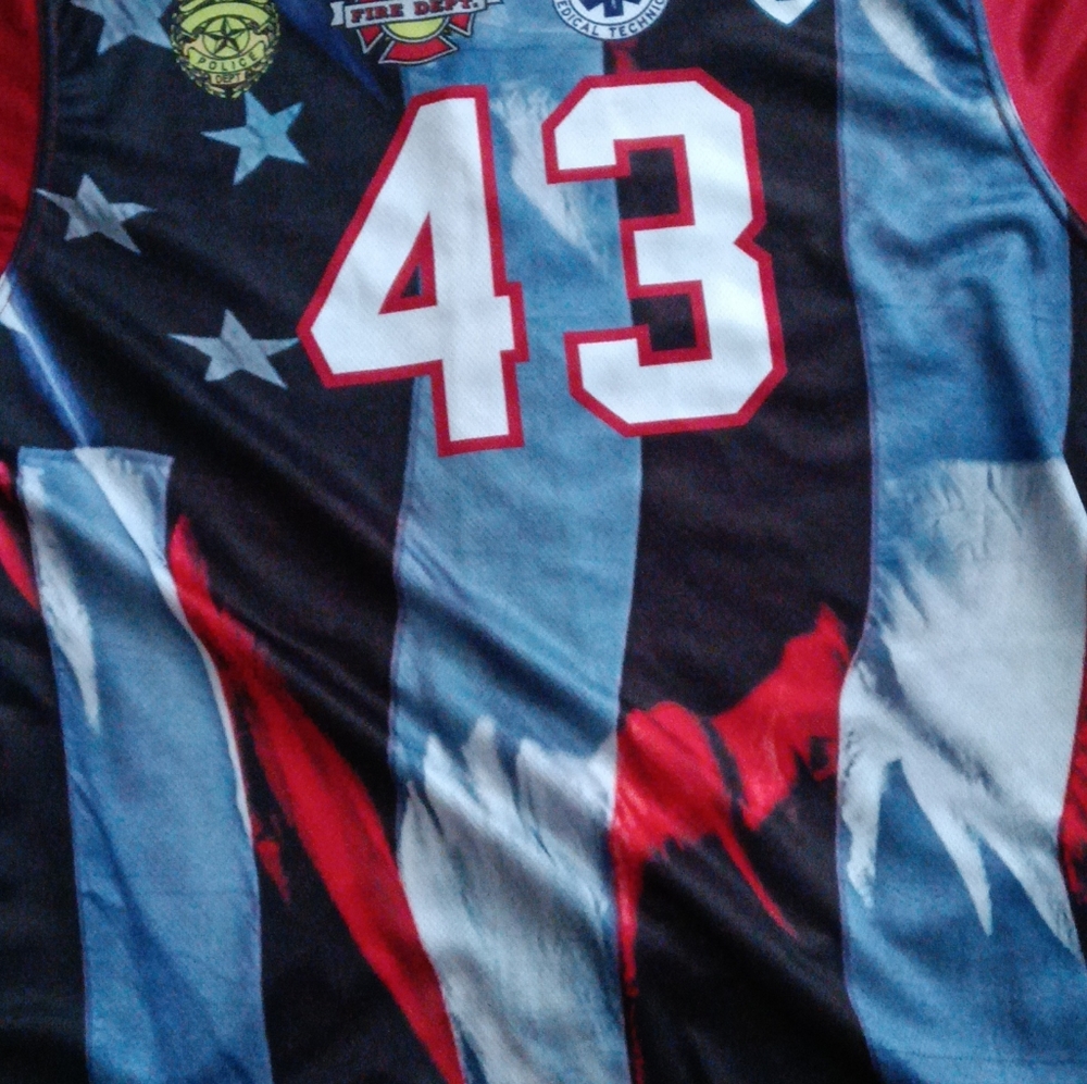 A jersey from my home team 52 red white and blue